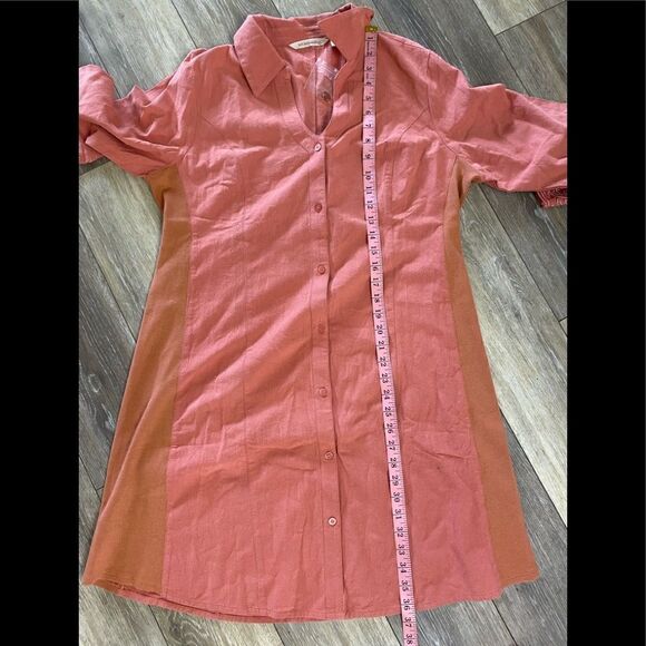 Soft Surroundings Button Front 3/4 Sleeve Dress - Picture 9 of 9